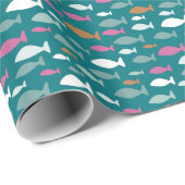 Vispatroon voor kinderen cadeaupapier (Rol Hoek)