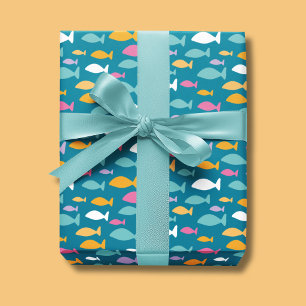 Vispatroon voor kinderen cadeaupapier