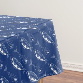 Vispatroon (wit) Tablecloth, verschillende kleuren Tafelkleed