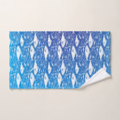 vispatroonblauw bad handdoek (Handdoek)