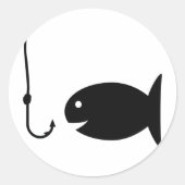 vispictogram ronde sticker (Voorkant)