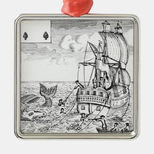Vispoolkaart Metalen Ornament (Voorkant)