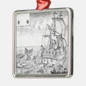 Vispoolkaart Metalen Ornament (Links)