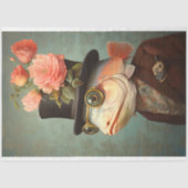 Visportret in pak en Pet 2 Decoupage papier (Voorkant)