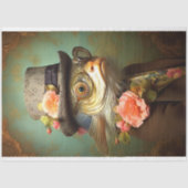 Visportret in pak en Pet 3 Decoupage papier (Voorkant)