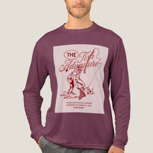 Visprivilege Outdoor Lifestyle Design Tri-Blend Shirt (Voorkant volledig)