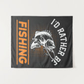 Visquote Ik Ga Liever Vissen Mannen Vrouwen 2/2 Wandkleed (Voorkant (horizontaal))