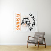 Visquote Ik ga liever vissen Mannen vrouwen Wandkleed (In Situ (horizontaal))