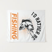 Visquote Ik ga liever vissen Mannen vrouwen Wandkleed (Voorkant (horizontaal))