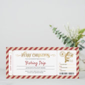 Visreis Kerstcadeau Cadeaubon Certificaat Kaart (Staand voorkant)