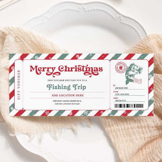 Visreis Kerstcadeaubon Certificaat Kaart