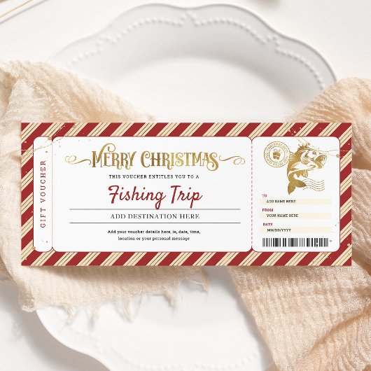 Visreis Kerstcadeaubon Certificaat Kaart