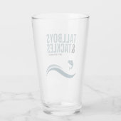 Visreis Tallboys & Visspullen Verjaardagsfeestje Glas (Achterkant)
