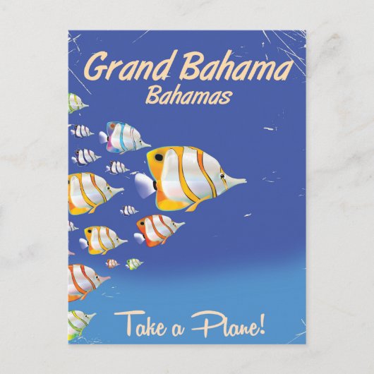 visreisposter Grand Bahama Briefkaart (Voorkant)