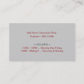 Visrestaurant Grille Viskaart Visitekaartje (Achterkant)