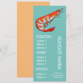 Visrestaurant vis diner menu (Voorkant / Achterkant)