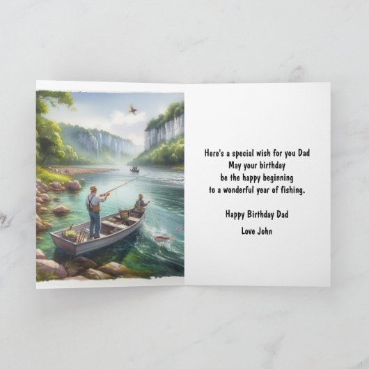 Vis's Verjaardag Kaart (Binnen)