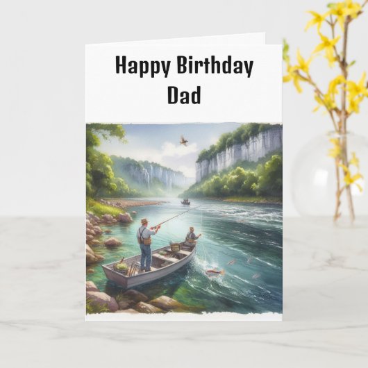 Vis's Verjaardag Kaart (Gele Bloem)