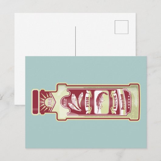 Vissaus pop kunst briefkaart (Voorkant / Achterkant)