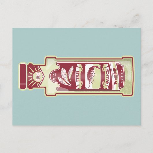 Vissaus pop kunst briefkaart (Voorkant)