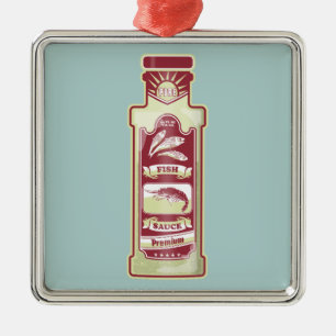 Vissaus pop kunst metalen ornament