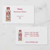 Vissaus pop kunst visitekaartje (Voorkant / Achterkant)