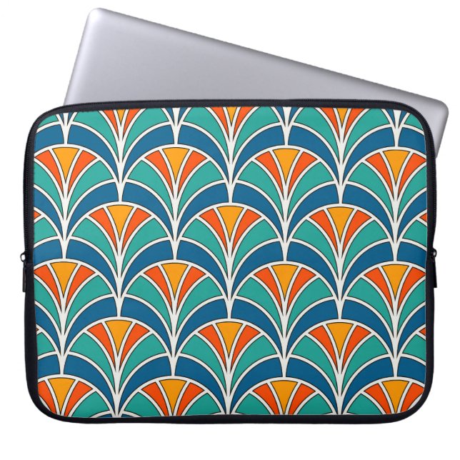 Visschaal: Aziatische Traditioneel Laptop Sleeve (Voorkant)