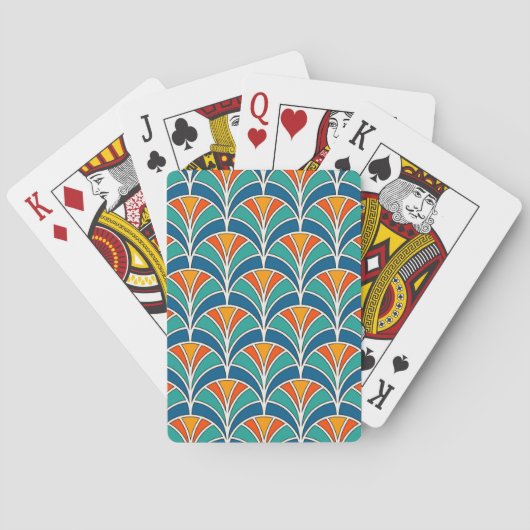 Visschaal: Aziatische Traditioneel Pokerkaarten (Achterkant)