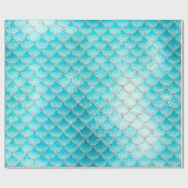 Visschaaltjes op Aqua Cadeaupapier (Vlak)