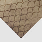 Visschaaltjes op bruine ontkoppeling tissuepapier (Detail)