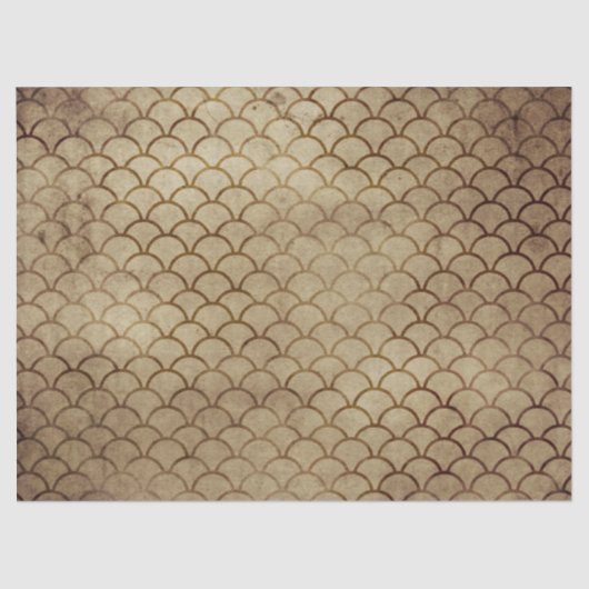 Visschaaltjes op bruine ontkoppeling tissuepapier (Voorkant)