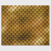 Visschalen op Sinaasappel/geel Cadeaupapier (Vlak)