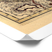 Visscher-kaart 1717 voor Oost-Amerika Poster (Hoek)