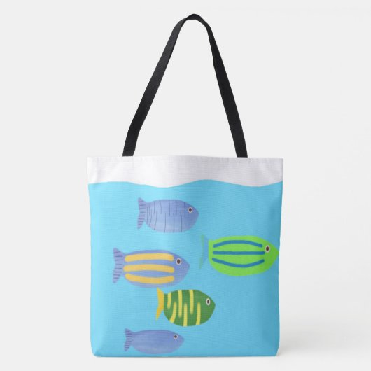 visschilderij tote bag (Voorkant)