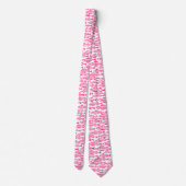 Visschool - Neon Red on White Stropdas (Achterkant)