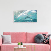 VISSCHOOL OP CANVAS 20 "x 16" Afdruk (Insitu (Woonkamer))