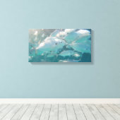 VISSCHOOL OP CANVAS 20 "x 16" Afdruk (Insitu (Houten vloer))