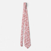 Visschool - Ruby Red on White Stropdas (Achterkant)