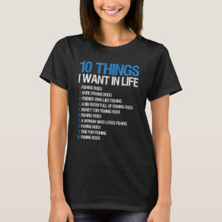 Vissen 10 Dingen Die Ik Wil In Het Leven Vissen St T-shirt