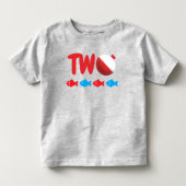 Vissen 2e verjaardag kinder shirts (Voorkant)
