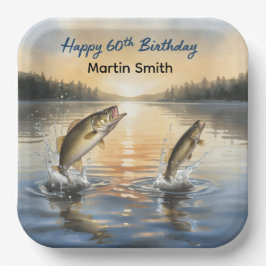 Vissen 60ste verjaardag 60ste verjaardag papieren bordje