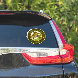 Vissen aanpassen Ik hou van grote baars en ik kan  Sticker