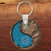 Vissen & Aarde Haan Sleutelhanger (Achterkant)