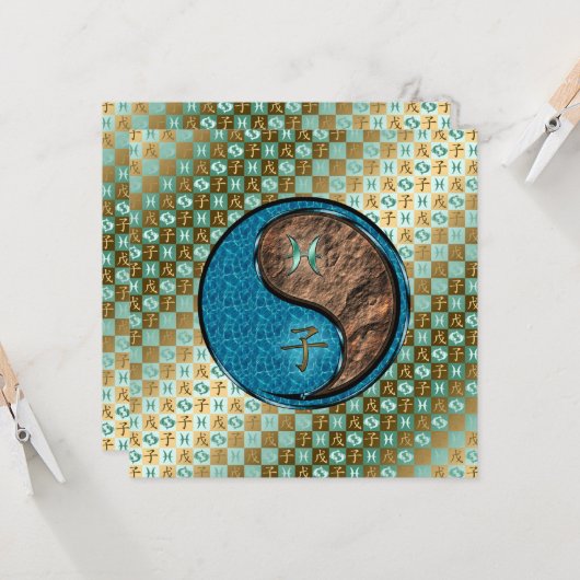 Vissen & Aarde Rat Kaart (Voorkant / Achterkant in situ)