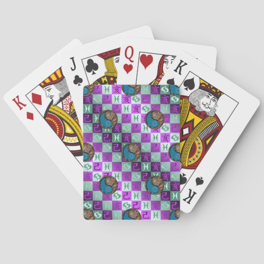 Vissen & Aardese Varken Pokerkaarten (Achterkant)