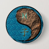 Vissen & Aardrat Ronde Button 7,6 Cm (Voorkant)