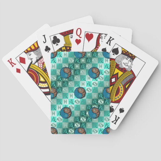 Vissen & Aardse Hond Pokerkaarten (Achterkant)