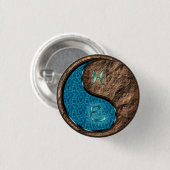 Vissen & Aardslang Ronde Button 3,2 Cm (Voorkant /achterkant)