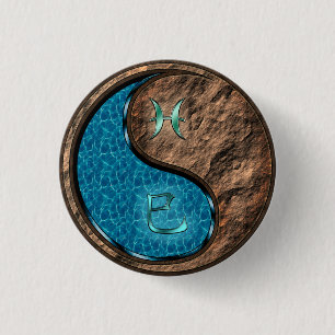 Vissen & Aardslang Ronde Button 3,2 Cm