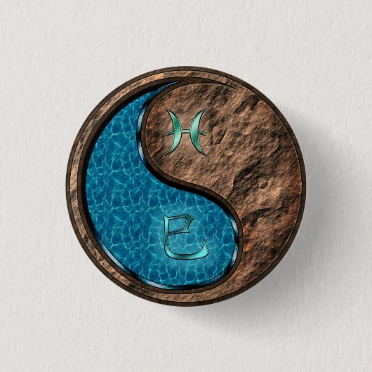 Vissen & Aardslang Ronde Button 3,2 Cm (Voorkant)